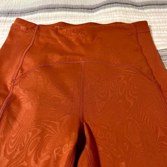 Reebok Burnt Orange Leggings. Small. - Picture 3 of 5